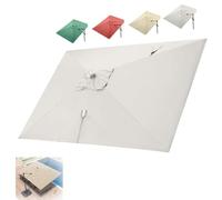 ZIUSFAC Toldo De Recambio Para Sombrilla Voladiza Rectangular Sombrilla De Repuesto Tela De Recambio Para Parasol Excéntrico Tela Sombrilla Cubierta De Repuesto Para Sombrilla 8 Varillas(Beige,2.5x2.5