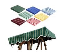 ZIUSFAC Toldo De Repuesto Para Balancín Jardin De 3 Plazas Cubierta De Toldo Tela Poliéster Impermeable Techo De Repuesto Para Columpio De Hollywood(Green/yellow,164x114cm/65x45in)