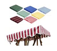 ZIUSFAC Toldo De Repuesto Para Balancín Jardin De 3 Plazas Cubierta De Toldo Tela Poliéster Impermeable Techo De Repuesto Para Columpio De Hollywood(Red/white,249x185cm/98x73in)