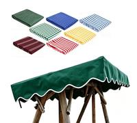 ZIUSFAC Toldo De Repuesto Para Balancín Jardin De 3 Plazas Cubierta De Toldo Tela Poliéster Impermeable Techo De Repuesto Para Columpio De Hollywood(Dark green,249x185cm/98x73in)