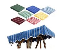 ZIUSFAC Toldo De Repuesto Para Balancín Jardin De 3 Plazas Cubierta De Toldo Tela Poliéster Impermeable Techo De Repuesto Para Columpio De Hollywood(Blue,191x120cm/75x47in)