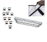 ZIUSFAC Toldo Para Balancín De Jardin Techo De Repuesto De 2 O 3 Plazas Toldo De Repuesto Para Balancin Jardin Exterior Cubierta Superior Impermeable Tela Oxford 210D(Gray-white,190x120cm/75x47in)