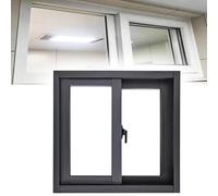 ZIUSFAC Ventana Corredera De Aluminio Ventana De Sótano 40 43 45 50 60cm Ventana Corrediza Horizontal Ventana De Repuesto para Baño Cocina Negro/Blanco(Gray,(WxH) 78x48cm/31x19)