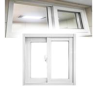 ZIUSFAC Ventana Corredera De Aluminio Ventana De Sótano 40 43 45 50 60cm Ventana Corrediza Horizontal Ventana De Repuesto para Baño Cocina Negro/Blanco(White,(WxH) 83x48cm/33x19)