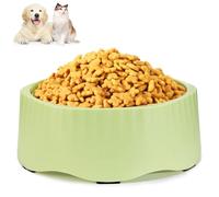 Zivacate Comedero 2-en-1 Antiglutón para Perros y Gatos - Comedero con Inserto Giratorio contra Glotonería y Gases - Antideslizante y Apto para Lavavajillas - Verde