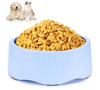 Zivacate Comedero 2-en-1 Antiglutón para Perros y Gatos - Comedero con Inserto Giratorio contra Glotonería y Gases - Antideslizante y Apto para Lavavajillas - Azul