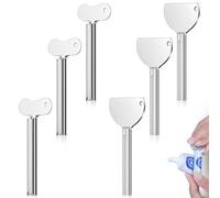 Zivacate Exprimidor de Pasta de Dientes, 6 Piezas Exprimidor de tubos, Exprimidor de Pasta de Dientes llave Metal, Dispensador de Pasta de Dientes, para Pasta de Dientes/Crema de manos
