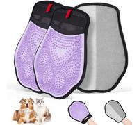 Zivacate Mejorado 2 en 1 Manopla Quita Pelos Mascotas, Guante Reutilizable para Eliminar Pelo de Mascotas, Double Sided Estático Pet Hair Remover Glove, para Mascotas, Ropa, Sofá - 2 Unidades