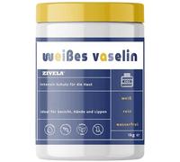 ZIVELA Jalea de petróleo blanco 1 kg - Vaselina pura para piel seca - Protección intensiva de la piel para rostro, manos y labios - Sin agua hipoalergénico vegano sin perfume