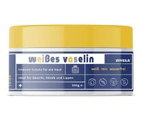 Zivela Jalea de queroseno blanco 300 g - Vaselina pura para piel seca - Protección intensiva de la piel para cara, manos y labios - Sin agua hipoalergénico vegano sin perfume