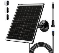 Zivif Cargador de panel solar para cámaras Arlo Essential 2K (2ª generación), Essential XL y Spotlight - USB-C y Micro USB, IP66 impermeable, montaje ajustable de 360°, cable de 2.2 m