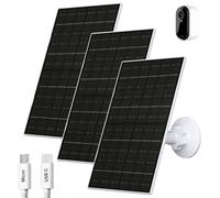 Zivif Panel solar de 7 W para Arlo Essential 2K (2ª generación), cámaras de foco Essential XL, cargador solar USB-C con conector micro USB, IP66 impermeable, montaje ajustable de 360°, cable de 7 pies