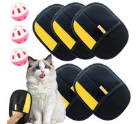 Zivopaw Pet Hair Remover, Pet Hair Removal Glove for Dogs & Cats, Upgraded Five Fingers Electrostatic Pets Hair Gloves for Couch, Furniture, Carpets, Curtain (negro-5 piezas)