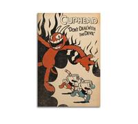 ZIWEYURB Póster decorativo de videojuegos de Cuphead para pared y arte impreso moderno para dormitorio familiar, 40 x 60 cm