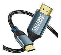 ziwodiv Cable Mini HDMI a HDMI 4K@60Hz, 2M Mini HDMI to HDMI Soporte ARC HDCP HDR UHD 18Gbps Compatible con DSLR Camera, Raspberry Pi, Tableta, HDTV, Proyector
