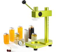 ZIXIAOS Máquina Cerradora De Vasos De Aleación De Aluminio, Cerradora Manual De Latas con Base Fija, Capacidad De Sellado De 250/330/400/500/700 Ml, para Sellar Botellas De Pet. Green