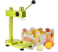 ZIXIAOS Selladora Manual De Latas, Máquina Envasadora con Manivela, Altura Ajustable De 30-170 Mm, Capacidad De Sellado De 250/330/400/500/700 Ml, Diámetro De 51 Mm, para Sellar Latas De Pet. Green