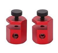 ZIXINNKC 2 piezas medidor de escalera rojo anodizado aleación de aluminio auxiliar enmarcado tope cuadrado para carpintería