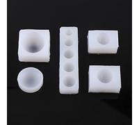 ZIXINNKC 5 Unids/Set Creativo DIY Molde De Silicona De Cabujón Medio Redondo para Hacer Joyas De Resina