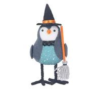 ZIXINNKC Adorno de pájaro de tela, Base estable, figura de pájaro de pie, decoración para vacaciones, fiesta de Feliz Navidad