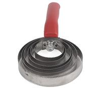 ZIXINNKC Cepillo de metal para picazón de ganado, peine para derramar curry con agarre para caballos grandes, seis anillos de acero inoxidable