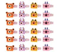 ZIXINNKC Clips para el Cabello de Mascotas Resina Linda cámara de cámara peluquería para el Cabello 24 Piezas para pequeñas Mini Taza de técup Yorkie Gatito Mascota
