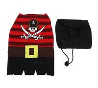 ZIXINNKC Disfraz para Mascotas, Lavable a máquina, Disfraz de Pirata para Perros de Halloween para Cachorros y Gatitos (l)