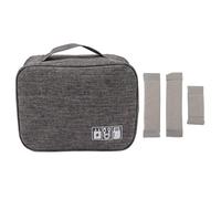 ZIXINNKC Estuche DE Transporte para Accesorios ELECTRÓNICOS Bolsa para Cables Impermeable para Cargadores Discos Duros Almacenamiento DE Cables DE Viaje Gris