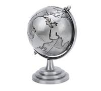 ZIXINNKC Globo Giratorio Adorno Mesa Escritorio Decoración Aleación Rotación De 360 Grados Manualidades S Gris
