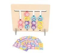 ZIXINNKC Juguete de bloques de madera Educación temprana Juego de lógica animal de cuatro colores Juguetes de desarrollo de inteligencia