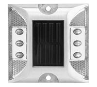 ZIXINNKC Luces LED de marcador de Tierra de energía Solar Lámpara de Punta de Carretera de Entrada al Aire Libre Impermeable (Blanca)