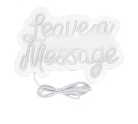 ZIXINNKC Luz de neón LED Deje un mensaje Letrero de iluminación para boda Fiesta de cumpleaños Dormitorio Pared Alimentado por USB