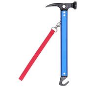 ZIXINNKC Martillo para Clavos, Extractor de Clavijas para Tienda, Mango de aleación de Aluminio, Martillo Multifuncional para Acampar al Aire Libre