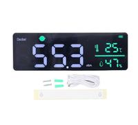 ZIXINNKC Medidor de nivel de sonido 30-130dBA Detector de ruido Pantalla LED Probador de humedad de temperatura de decibelios