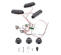 ZIXINNKC Pickup de Bobina Individual de Guitarra eléctrica Negro Ajustable para Panel ST