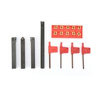 ZIXINNKC S12m sCLCR09 SCLCR1212H09 SCLCL1212H09 SCMCN1212H09 Portaherramientas de torneado de torno 10 piezas Insertos