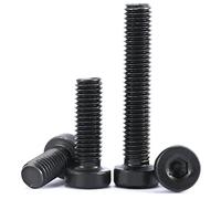 Zixinz-Pernos Hexagonal M6x1.0mm Tornillo Allen de cabeza baja Tornillos de cabeza hueca hexagonal Acero de aleación 12.9 Negro, Resistencia a la corrosión (Size : M6X10mm-5pcs)