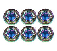 Zixinz-Pernos Hexagonal Tornillos de titanio M6x10/15/20/25/30/35/40/45/50/55 mm con cabeza de brida for piezas de motocicleta. Resistencia a la corrosión(Rainbow,45mm)