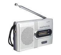 Ziyan Miniradio de bolsillo FM/AM, radio de viaje, antena telescópica, receptor mundial, altavoz de onda media