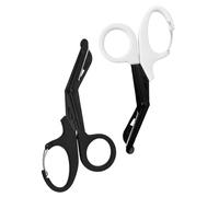 Ziyero Tijeras de rescate para vendajes, enfermeras, vestidos, servicio de rescate, ideales para uso profesional en el servicio de emergencia o tareas diarias, color blanco y negro