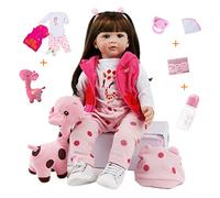 ZIYIUI 18 Pulgadas 47cm Reborn Muñeca Femenina Silicona Suave Vinilo Magnético Boca Juguete Niña Hecho a Mano Hermosa Boca Regalos Navidad Reborn Dolls