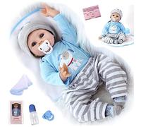 ZIYIUI 22 Pulgadas 55 cm Reborn Muñecas Vinilo de Silicona Suave Reborn Dolls Hecho a Mano Bebe Reborn Lindode la Regalode Los Niños Juguetes