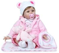 ZIYIUI 22 Pulgadas 55cm muñecas Reborn Realistas Niña Hecha a Mano Vinilo Silicona Muñeca de Bebé Boca Magnética Bebé Recién Nacido Muñeca Juguetes