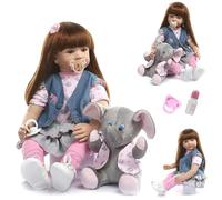 ZIYIUI Bebe Reborn 24 Pulgadas 60cm Muñecas Reborn Reales Silicona Blanda Vinilo Realista Bebes Reborn Niña Bebes Reborn