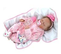 ZIYIUI Muñeca Reborn Bebé Niña 22 Pulgadas 55cm Vinilo de Silicona Suave Simulación Recién Nacido Juguete Realidad Hecho a Mano Cumpleaños Reborn Dolls