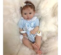 ZIYIUI Muñeca Reborn bebé Reborn Chica Vinilo Silicona Realista Niña Muñecas Bebe Reborn Baby Dolls Recién Nacido 20 Pulgadas Ojo Abiertos Niñas Hecha a Mano Juguete