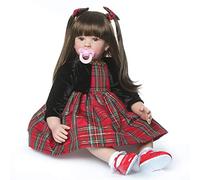 ZIYIUI Muñecas de bebé Reborn de 24" 60cm Muñecas Reborn de silicona suave y vinilo realistas Niñas con pelo largo Muñecas de bebé reales que se ven reales recién nacidas