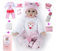 ZIYIUI Muñecas Reborn 22 Pulgadas 55 cm Realista Muñecas Reborn Femeninas Suave Silicona Vinilo Reborn Dolls Juguetes