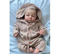 ZIYIUI Muñecas Reborn Bebé Niño 22 Pulgadas 55cm Silicona Suave Vinilo Natural Hecho a Mano Ojo Azul Reborn Niño Juguetes para Bebés Recién Nacidos Reborn Doll