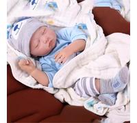 ZIYIUI Muñecas Reborn de 55 cm, de vinilo de silicona suave, ojos realistas, para niños pequeños y mayores de 3 años, juguetes de Navidad